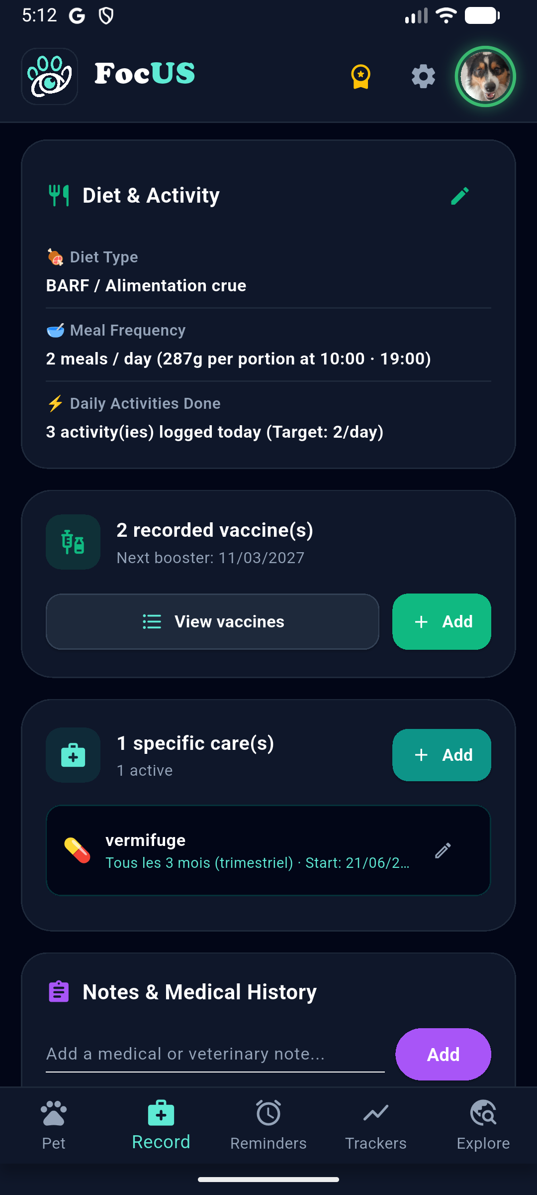 Carnet de Santé FocUS